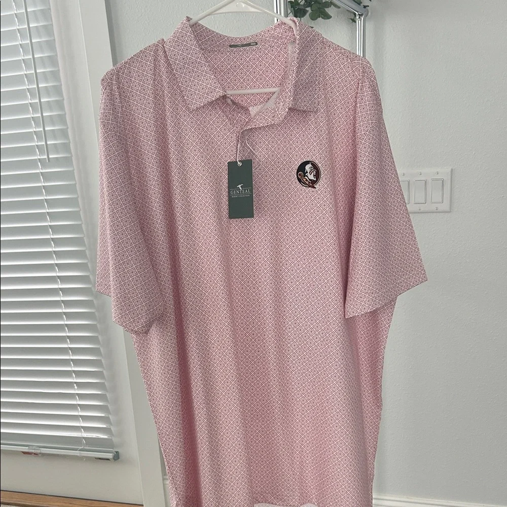 Men’s Genteal FSU Polo Shirt - Picture 3 of 4